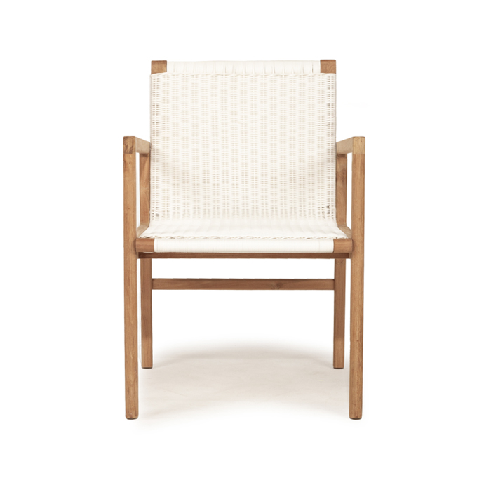 Peninsular Outdoor Chair White, W 56.5cm x D 55cm x H 86cm