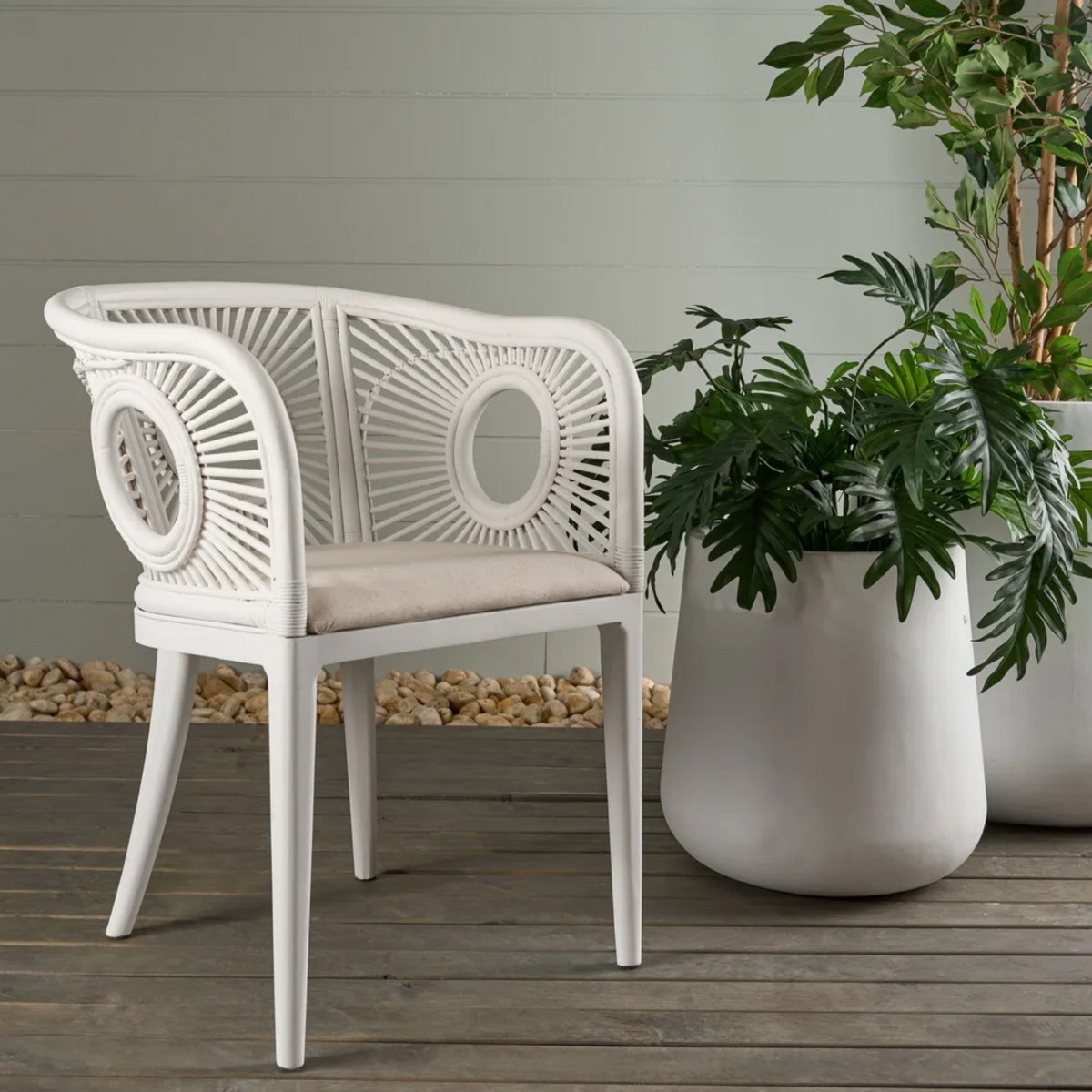 Solstice Dining Chair White, L 60cm W 59cm H 82cm (RRP $569) - Image 2