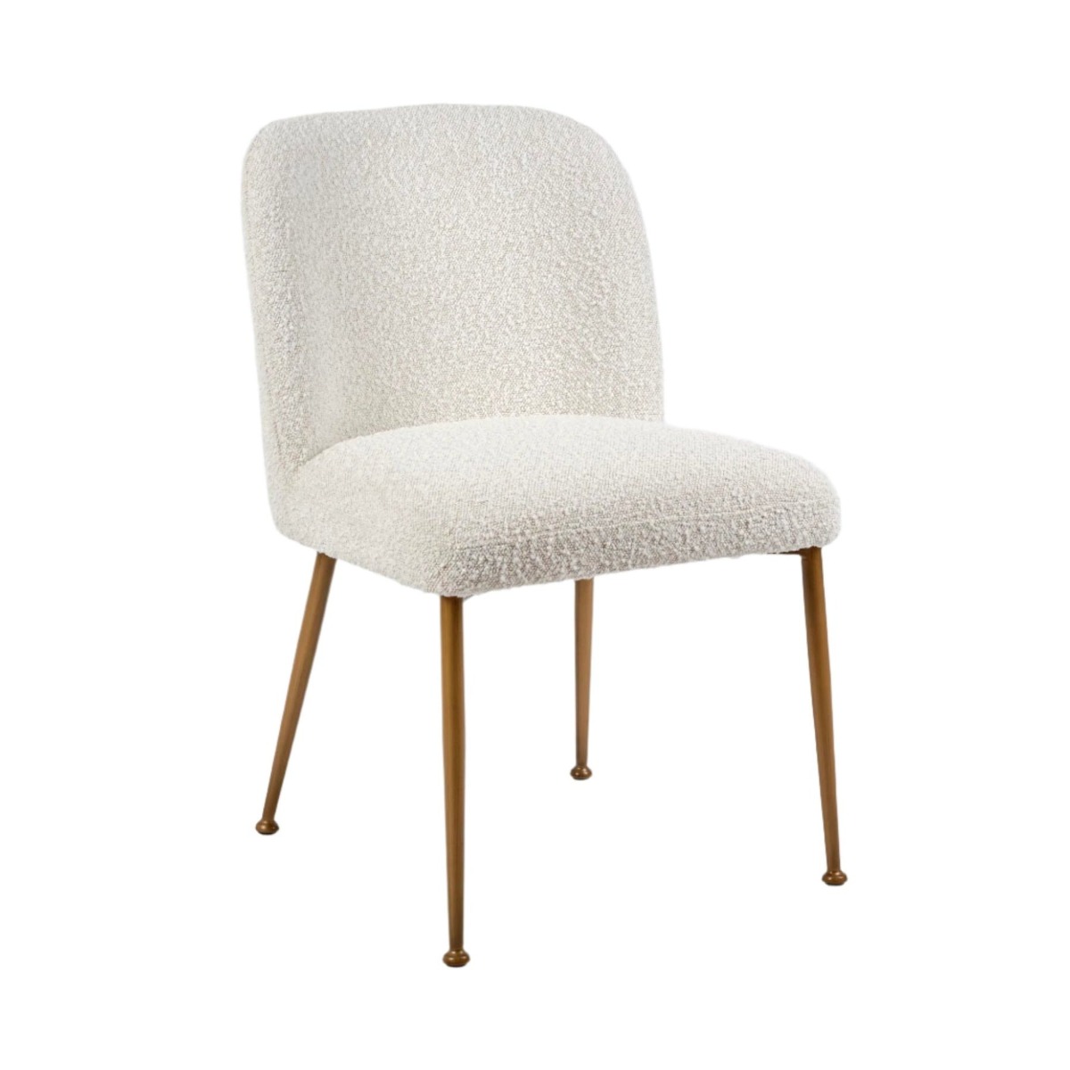Desiree Dining Chair Boucle Fabric Bronzed Legs, W 58.4cm x D 50.8cm x H 82cm (RRP $399) - Image 2
