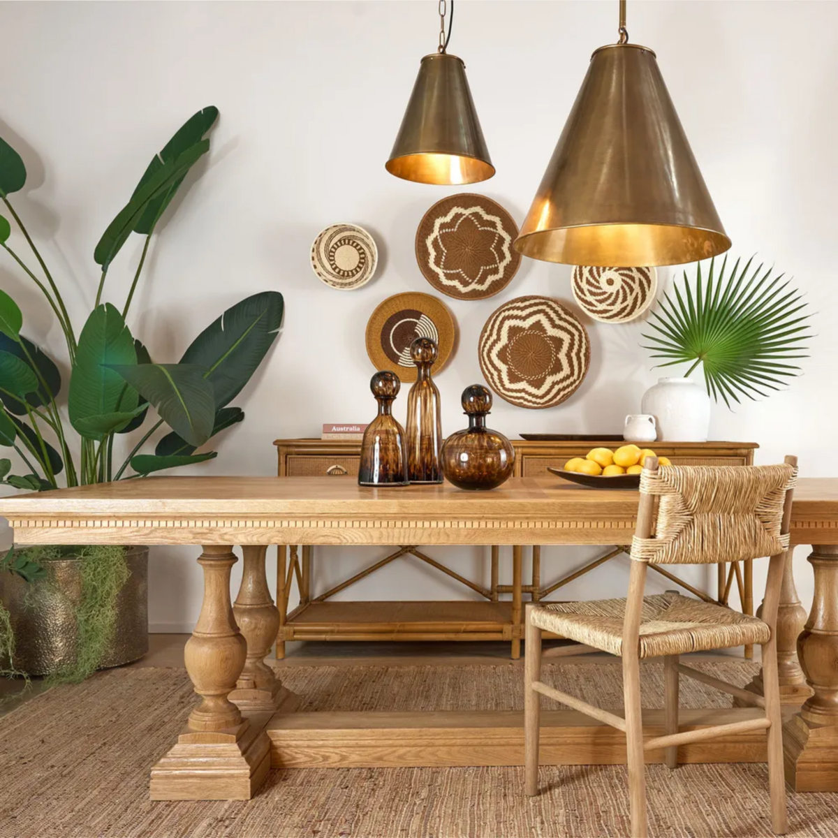 Ville Oak Dining Table Natural, L 240cm W 100cm H 75cm (RRP $4499) - Image 2