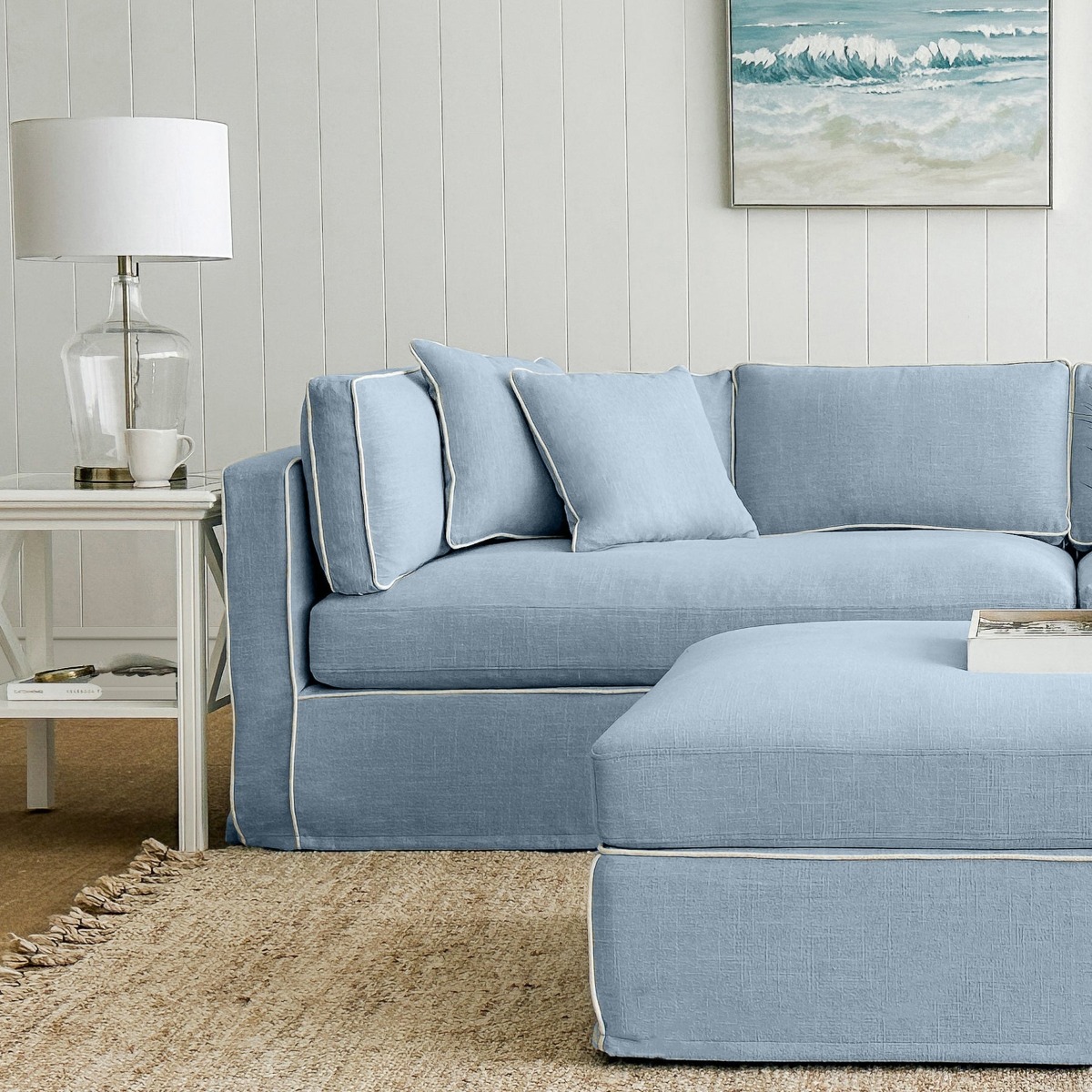 Slip Cover - Marbella Modular Sofa A Beach, W 150 D 100 H 85cm (RRP $799) - Image 12