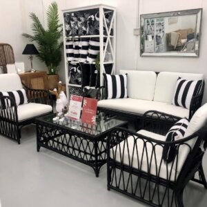FLOORSTOCK CLEARANCE SALE "Sanctuary" Hamptons Style Alfresco 4 Piece Lounge Set (WAS $2999)
