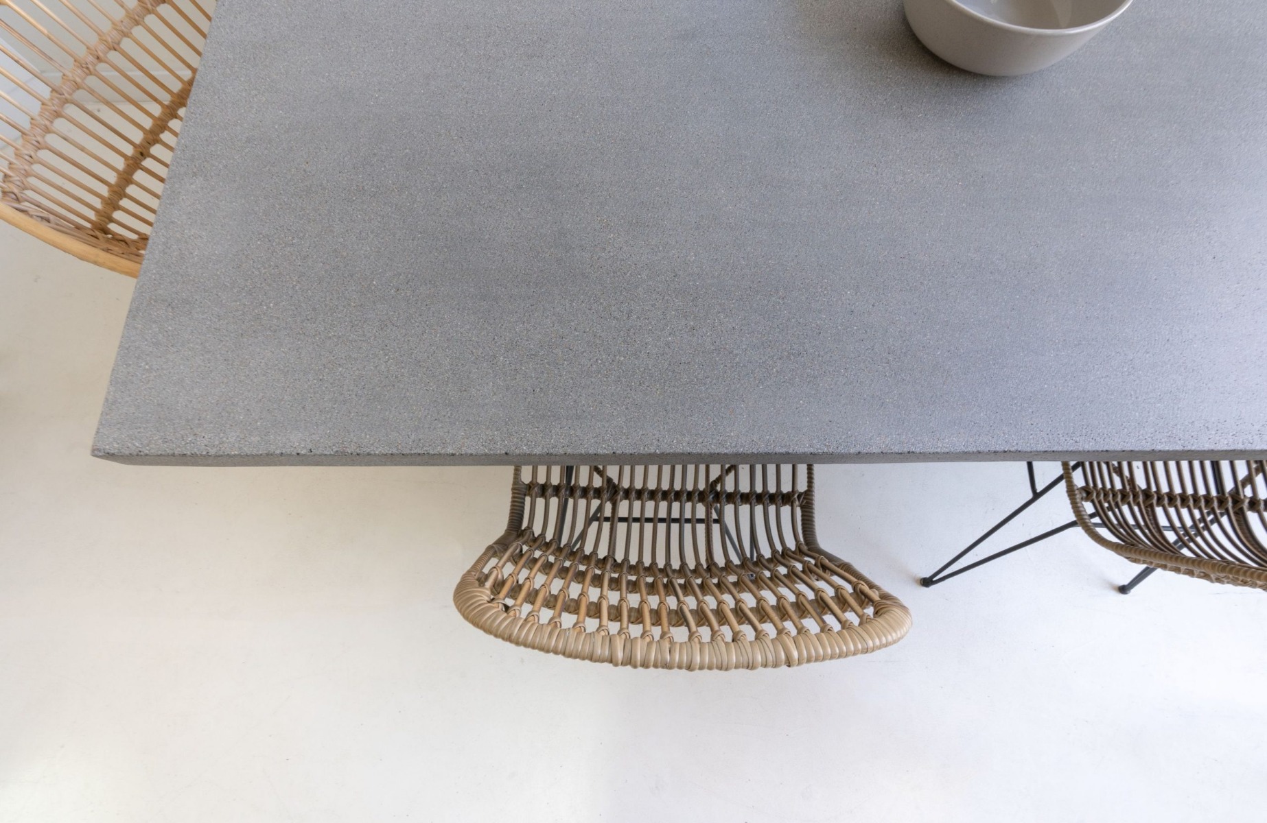 2.0m Sierra Elkstone Rectangular Dining Table – Speckled Grey with Black Powder Coated Legs - Image 9
