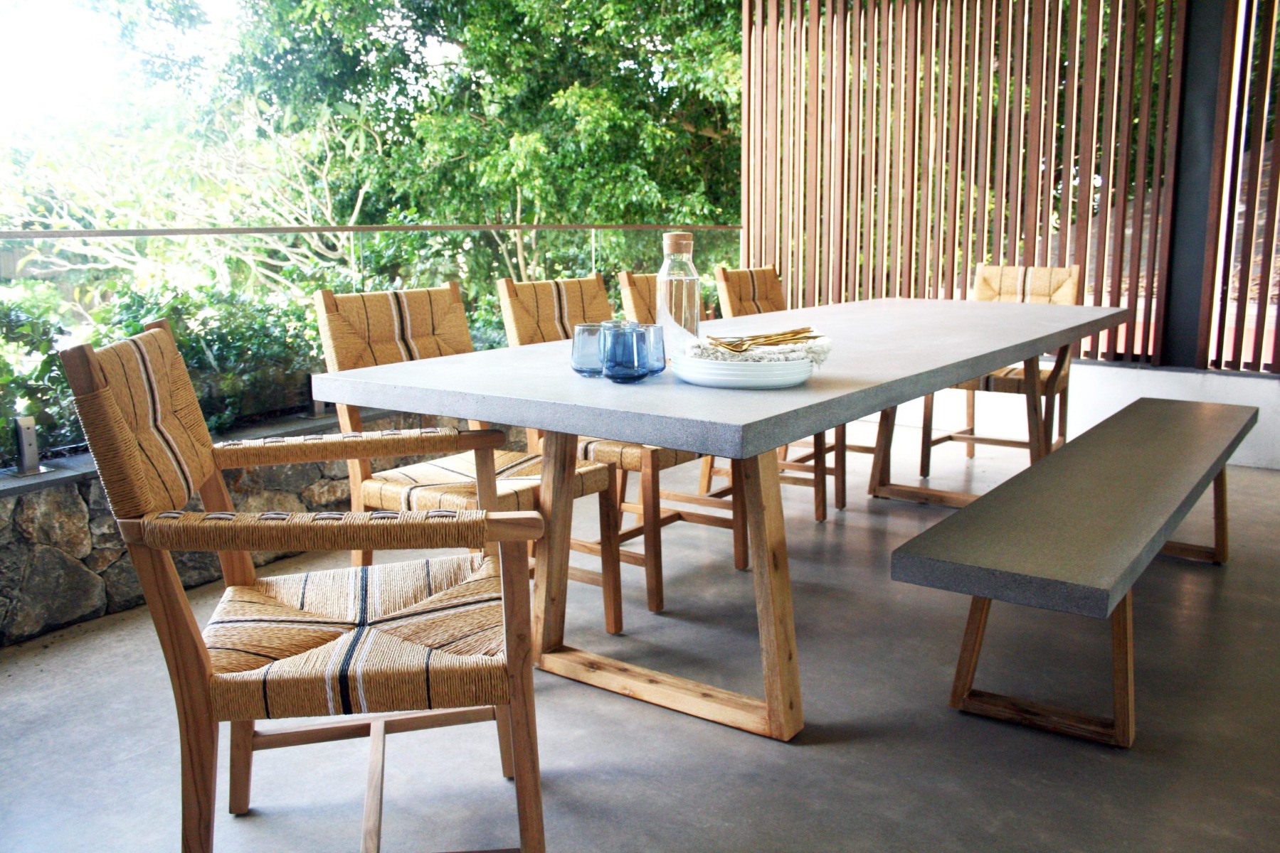 2.4m Sierra Elkstone Rectangular Dining Table – Speckled Grey with Light Honey Legs - Image 2