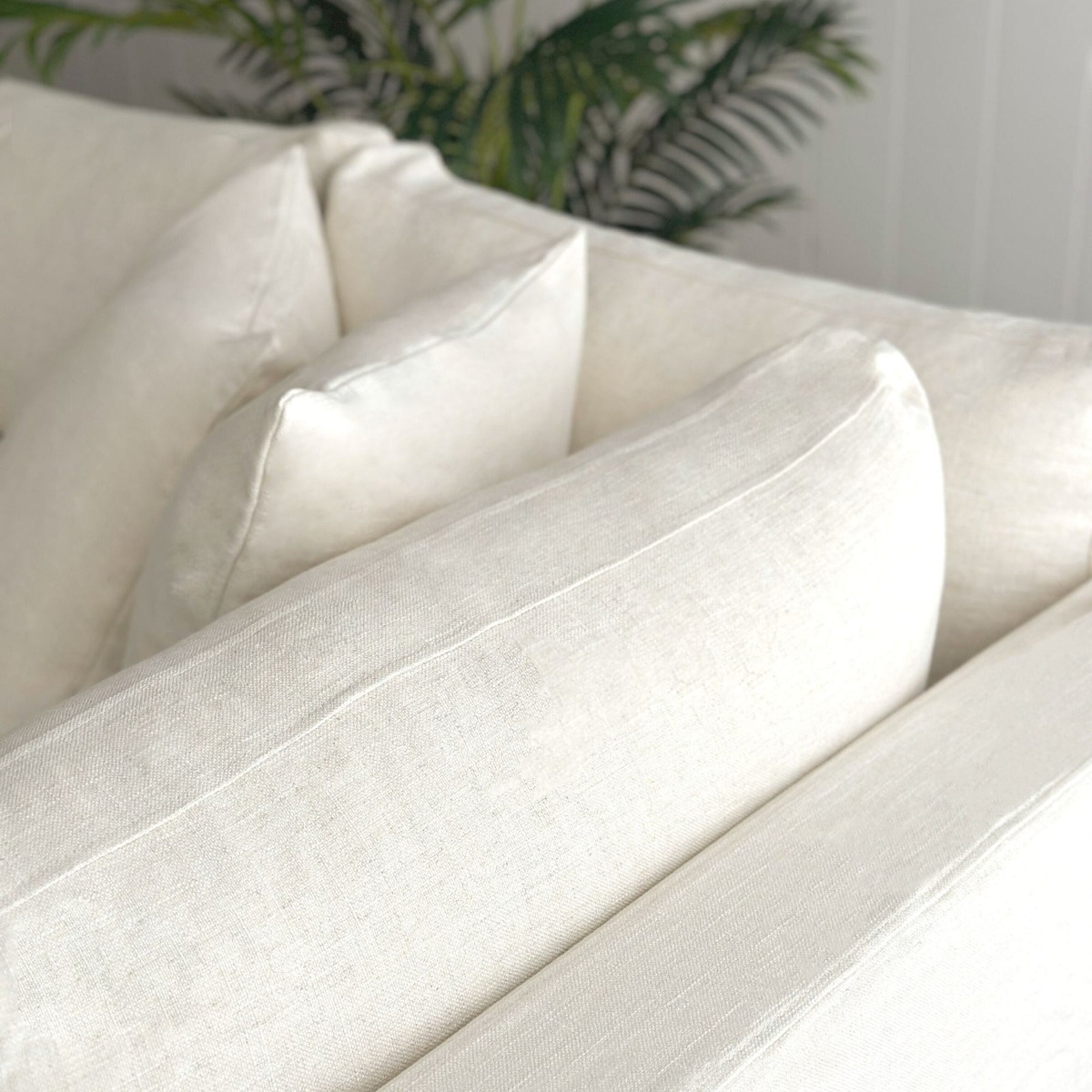 Marbella 4 Seat Slip Cover Sofa Ivory, W 300 D 100 H 85cm (RRP $3859) - Image 8