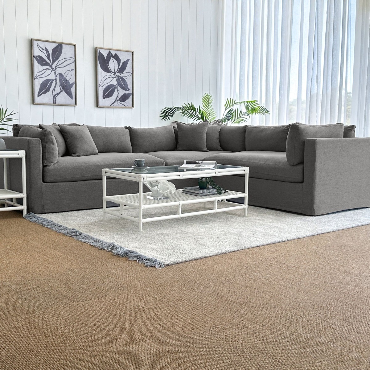 Marbella Modular Sofa Storm Left, W 300 D 250 H 85cm (RRP $6149) - Image 11