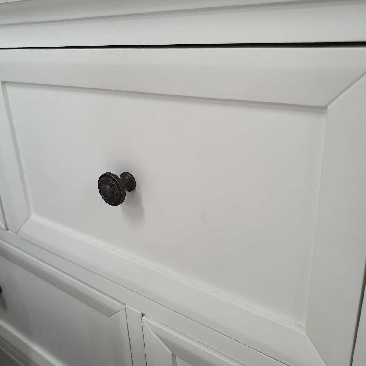 "Emily" Hamptons Style Timber 7 Drawer Dresser White, 132cmL x 45cmD x 85cmH - Image 2