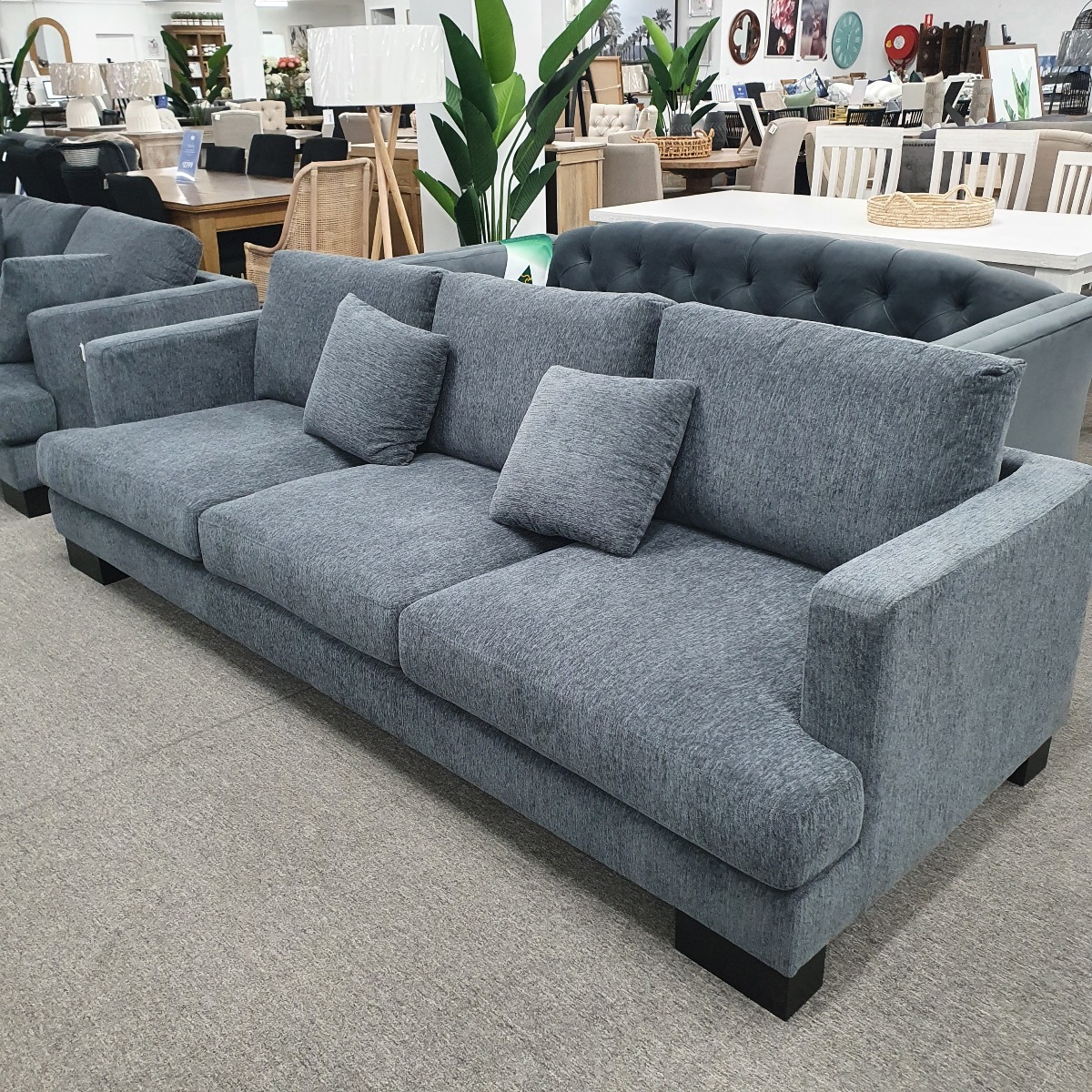 FLOORSTOCK CLEARANCE SALE "Hamilton" Superior Comfort 3 Seater + 2 Seater Fabric Lounge Set, 4 Colours. In Stock, Ready for Delivery (RRP $3499) - Image 2