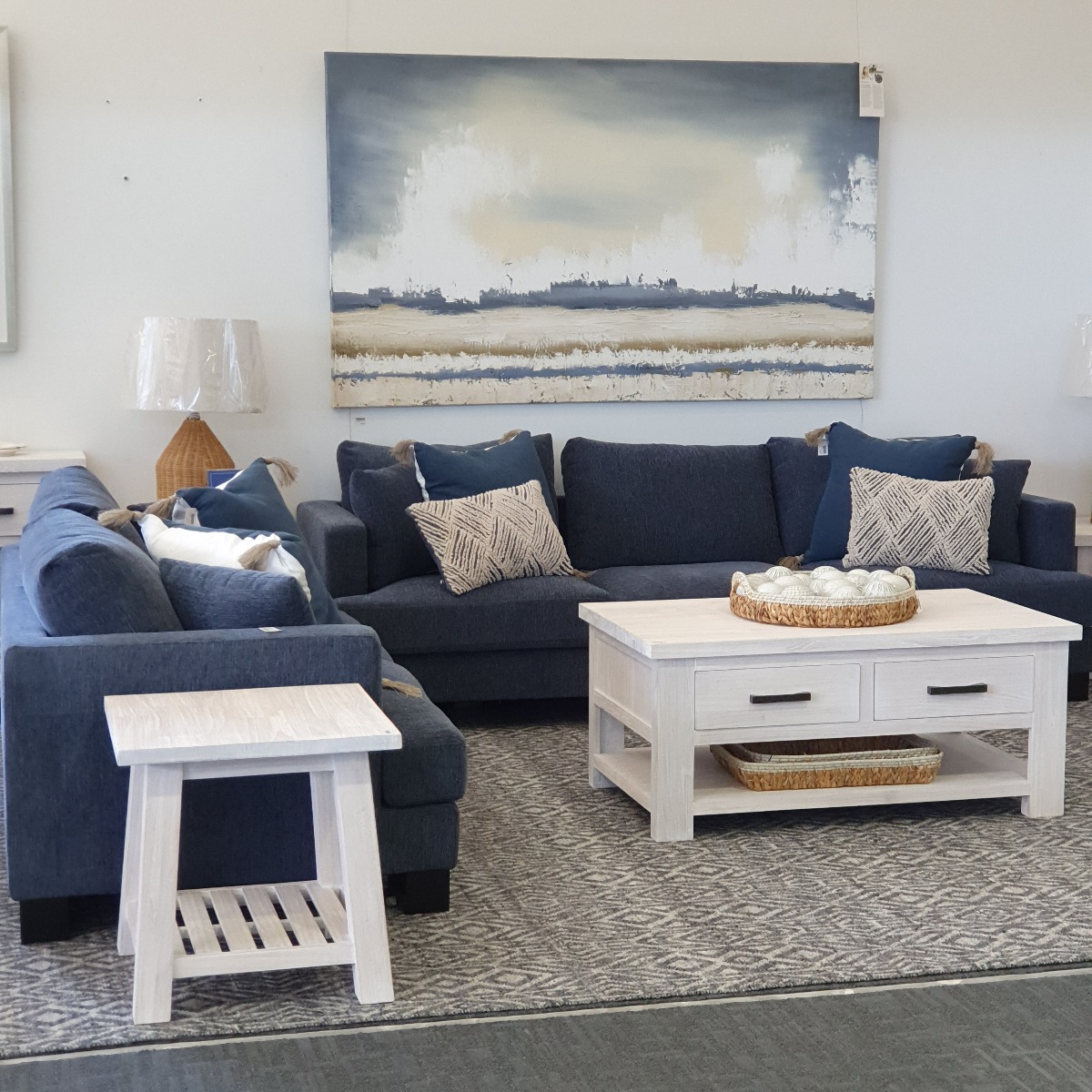 FLOORSTOCK CLEARANCE SALE "Hamilton" Superior Comfort 3 Seater + 2 Seater Fabric Lounge Set, 3 Colours. In Stock, Ready for Delivery (RRP $3499) - Image 3