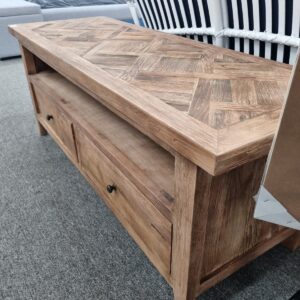 "Marrakesh" Parquetry TV Entertainment Unit Recycled Elm, 140cm