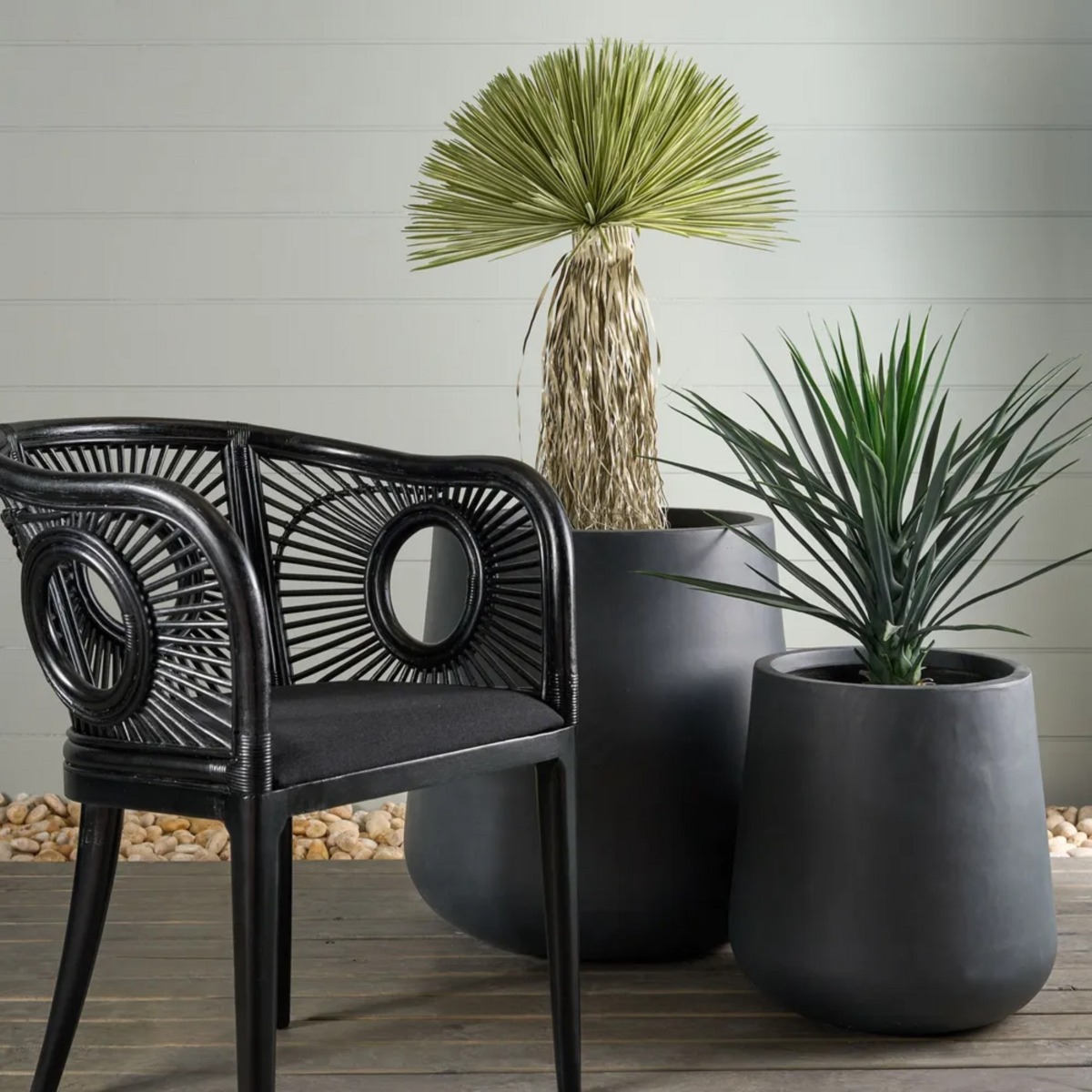 Solstice Dining Chair Black L 60cm W 59cm H 82cm (RRP $599) - Image 2