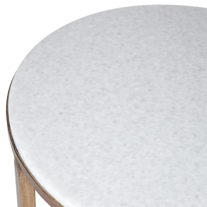 Chloe Stone Side Table Antique Gold, 50cm Dia x 66.5cm H (RRP $1485) - Image 7