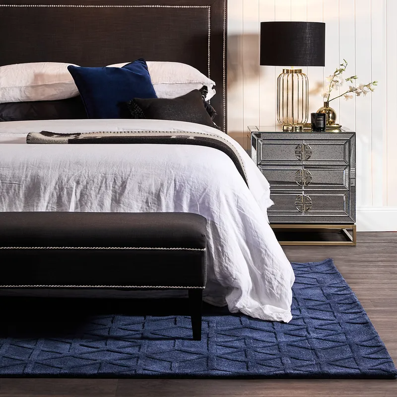 Rochester Mirrored Bedside Table, 60cm W x 50cm D x 65cm H (RRP $1617) - Image 2
