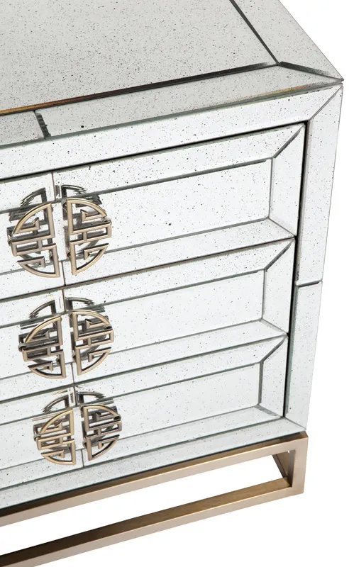 Rochester Mirrored Bedside Table, 60cm W x 50cm D x 65cm H (RRP $1617) - Image 6