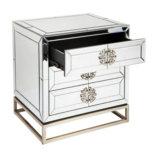 Rochester Mirrored Bedside Table, 60cm W x 50cm D x 65cm H (RRP $1617) - Image 7