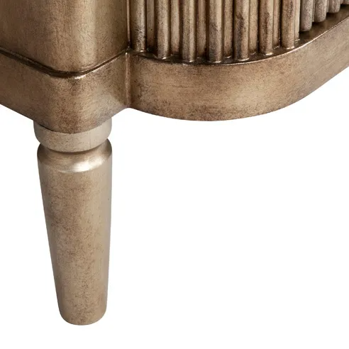 Arielle Bedside Table Antique Gold, 60cm W x 40cm D x 76cm H (RRP $1499) - Image 5