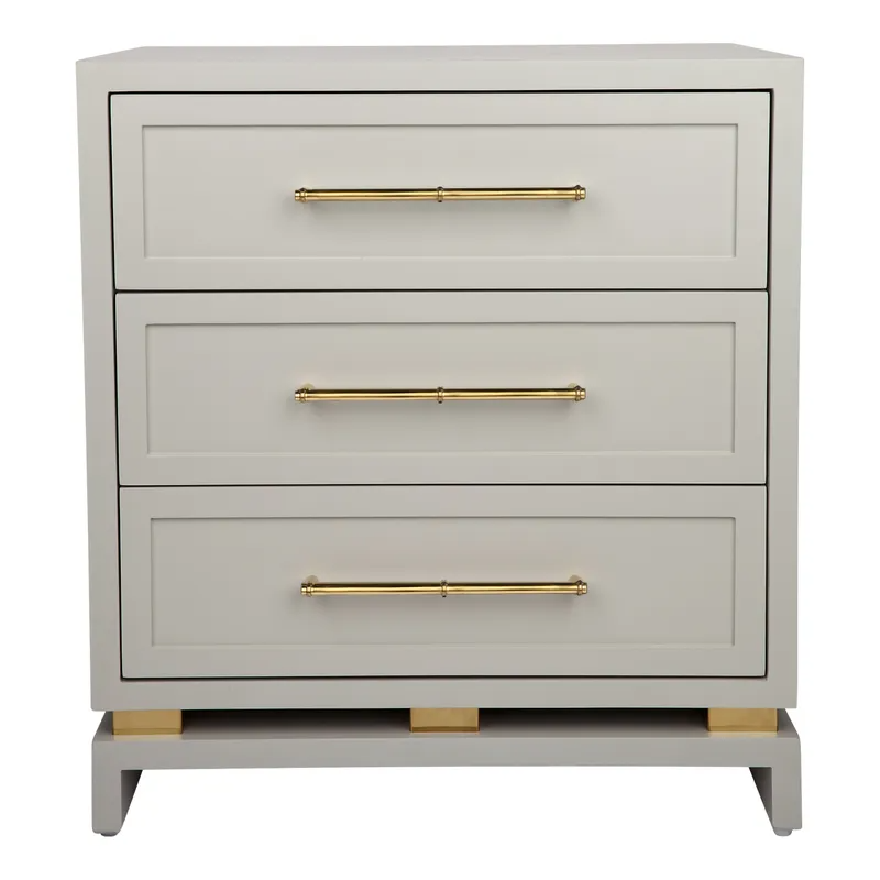 Pearl Bedside Table Large Grey, 60cm W x 43cm D x 66cm H (RRP $1947) - Image 5