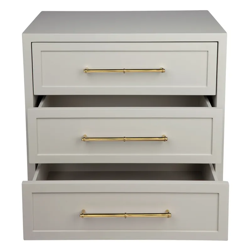 Pearl Bedside Table Large Grey, 60cm W x 43cm D x 66cm H (RRP $1947) - Image 6