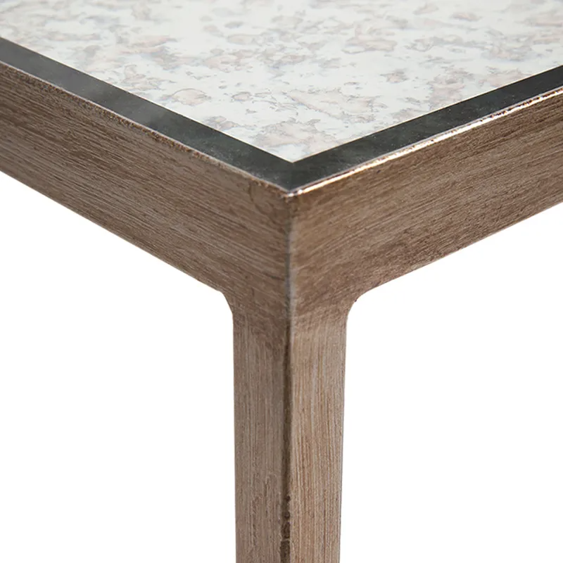 Cocktail Mirrored Console Table Small Antique Gold, 90cm W x 30cm D x 76cm H (RRP $1177) - Image 3