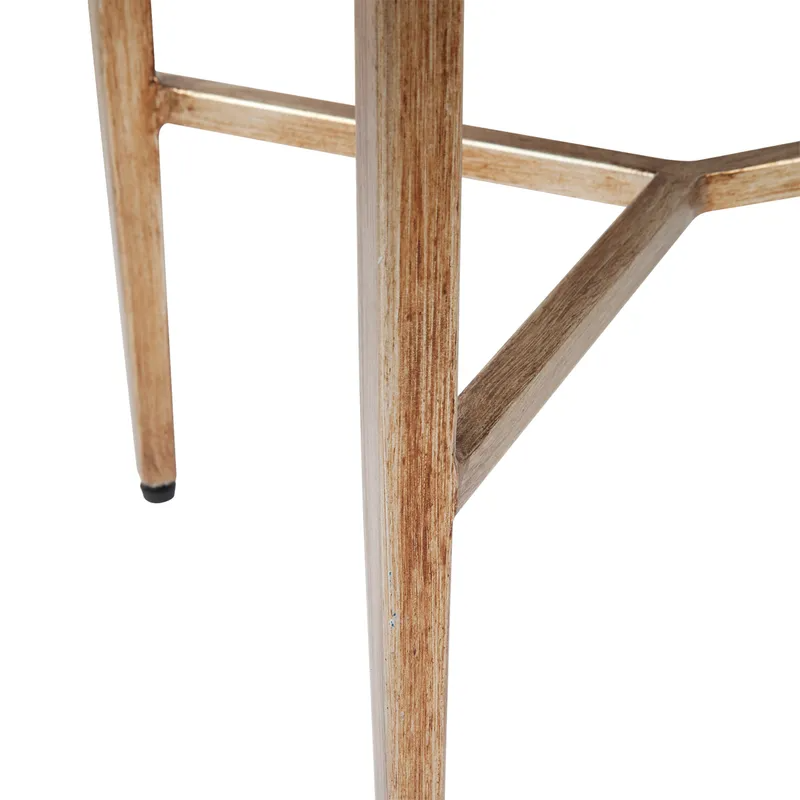 Chloe Stone Console Table Small Antique Gold, 90cm W x 30cm D x 80cm H (RRP $1265) - Image 6