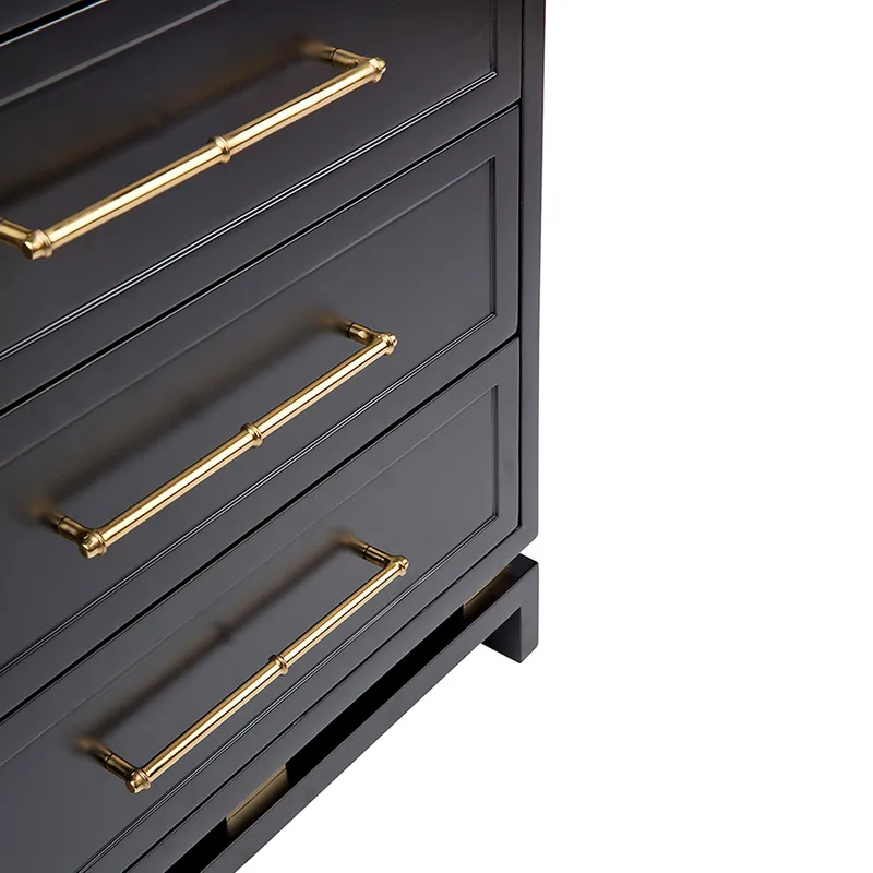 Pearl Bedside Table Large Black, 60cm W x 43cm D x 66cm H (RRP $1947) - Image 4