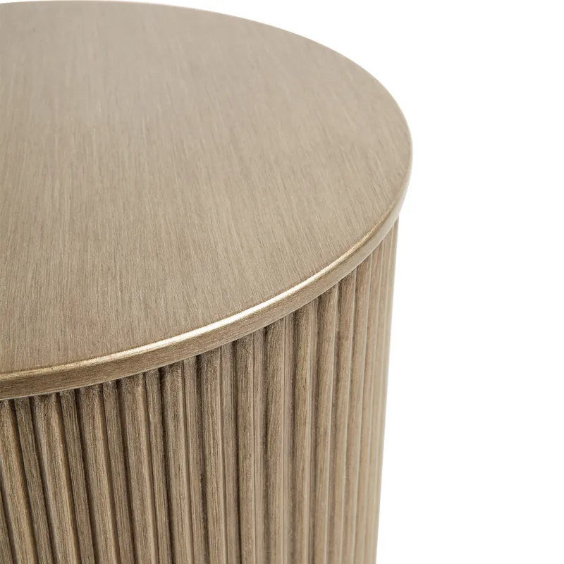 Nomad Round Side Table Antique Gold, 40cm Dia x 50cm H (RRP $693) - Image 3