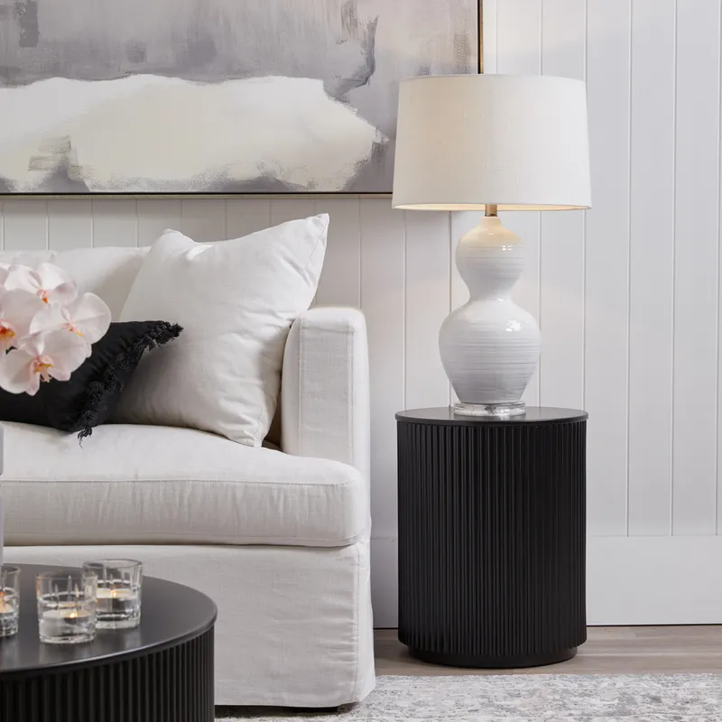 Nomad Round Side Table Black, 40cm Dia x 50cm H (RRP $693) - Image 6