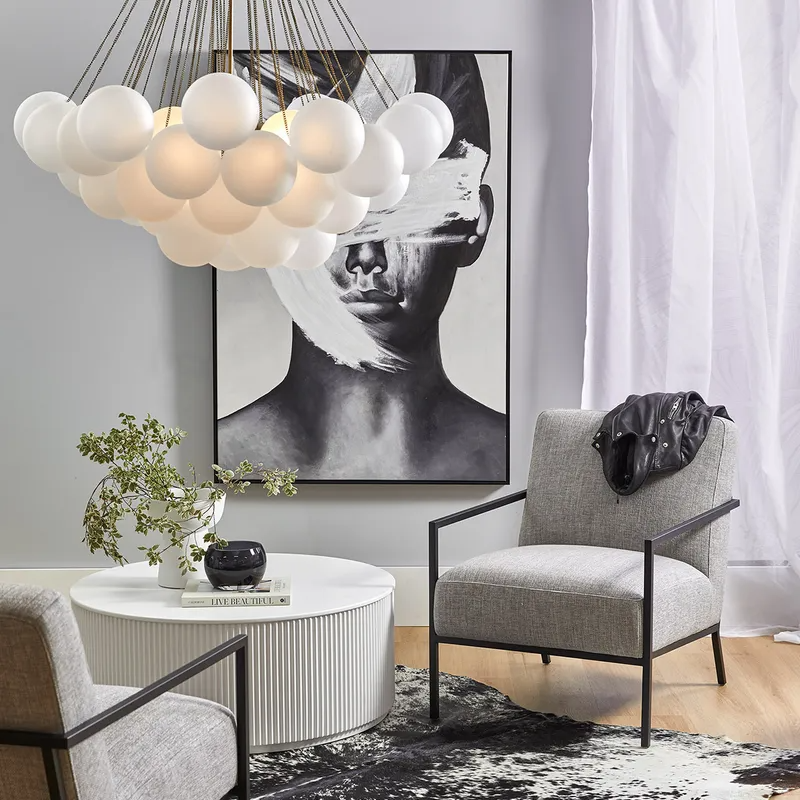 Nomad Round Coffee Table White, 90cm Dia x 36cm H (RRP $1749) - Image 2
