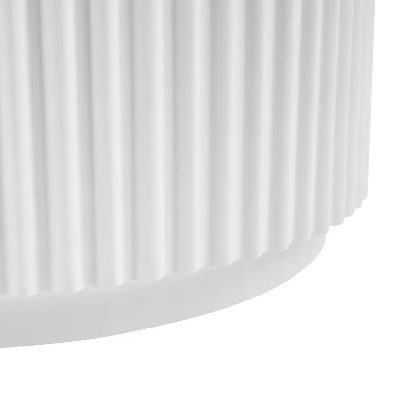 Nomad Round Coffee Table White, 90cm Dia x 36cm H (RRP $1749) - Image 5