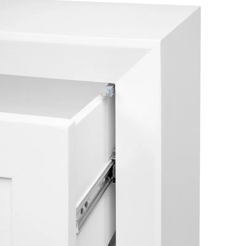 Balmain Tall Bedside Table White, 60cm W x 45cm D x 65cm H (RRP $1419) - Image 5