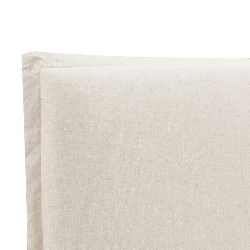 Brighton Slip Cover Queen Bedhead w Valance Natural Linen, 165cm W x 8cm D x 140cm H (RRP $1529) - Image 7