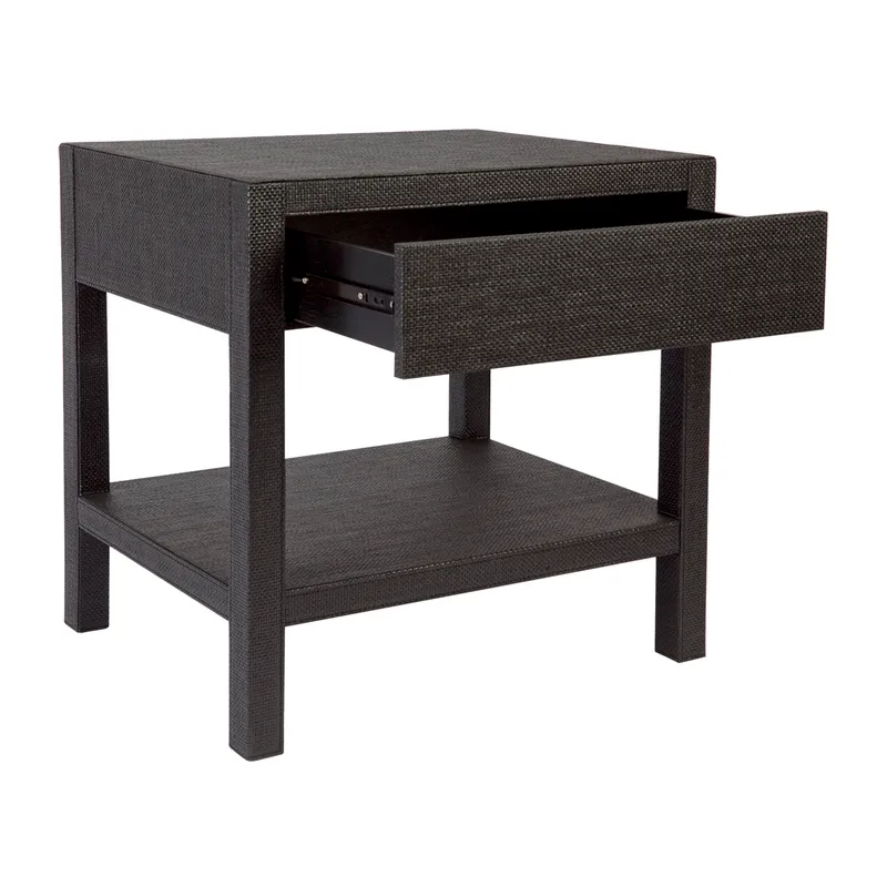 Chiswick Bedside Table Black, 56cm W x 43cm D x 56cm H (RRP $1265) - Image 4