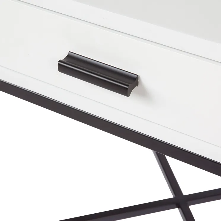 Nessa White Bedside Table Black, 45cm W x 45cm D x 60cm H (RRP $869) - Image 6
