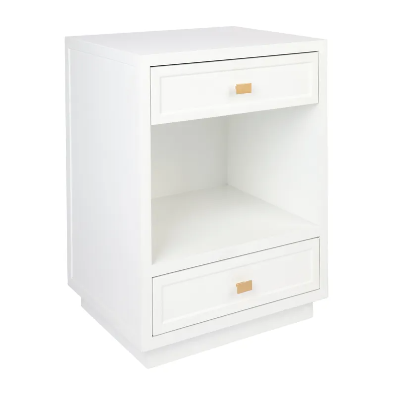 Logan Bedside Table White, 50cm W x 40cm D x 65cm H (RRP $979) - Image 3