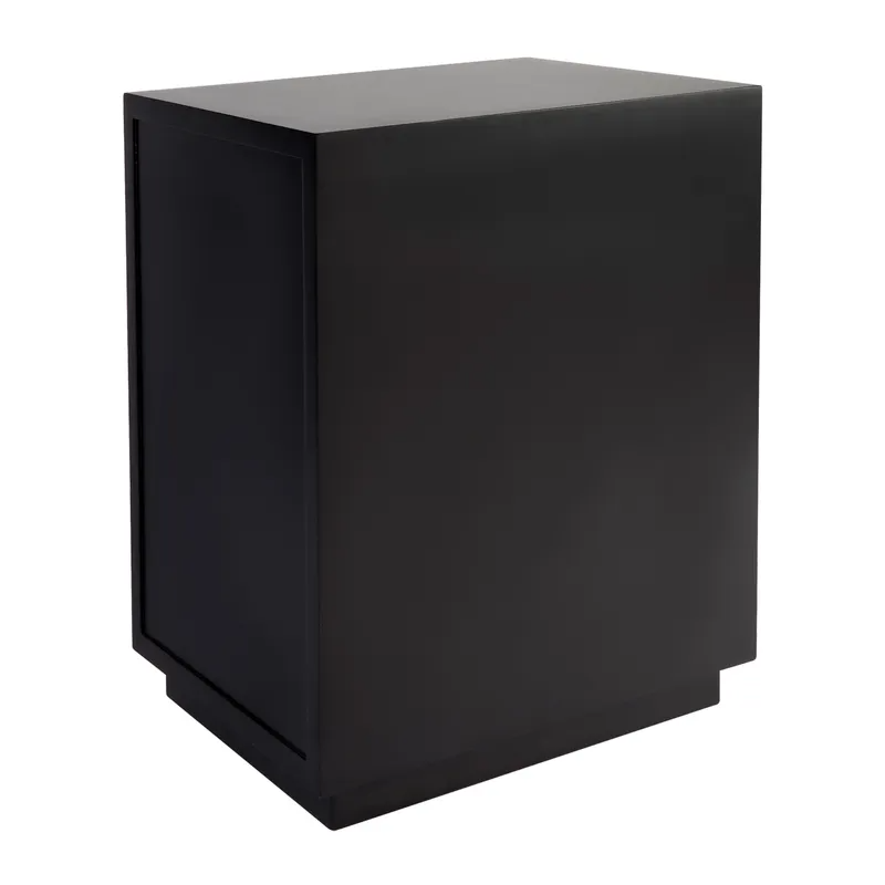 Logan Bedside Table Black, 50cm W x 40cm D x 65cm H (RRP $913) - Image 4