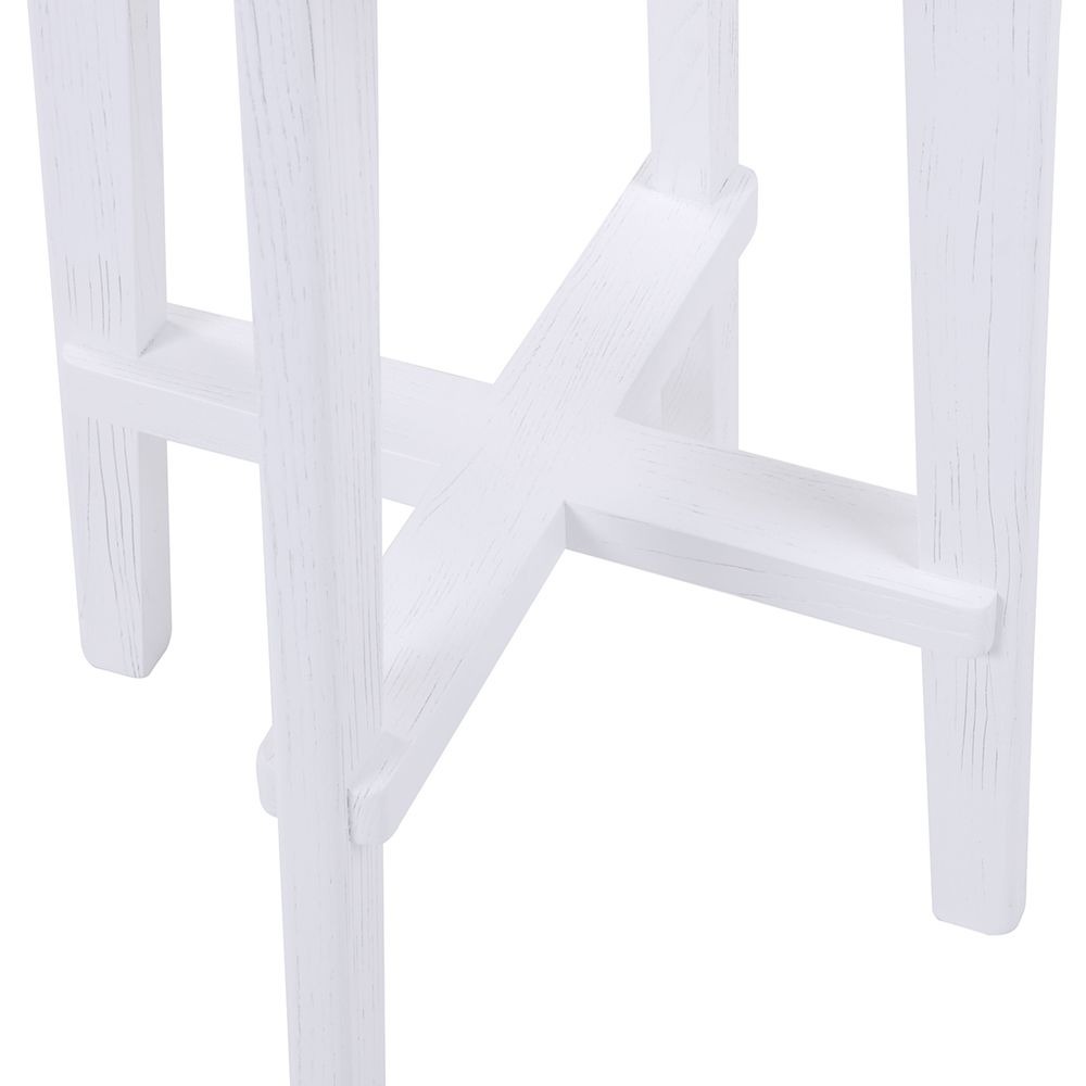 Cape Byron Rattan Kitchen Stool White, 43cm W x 38cm D x 65cm H (RRP $699) - Image 3