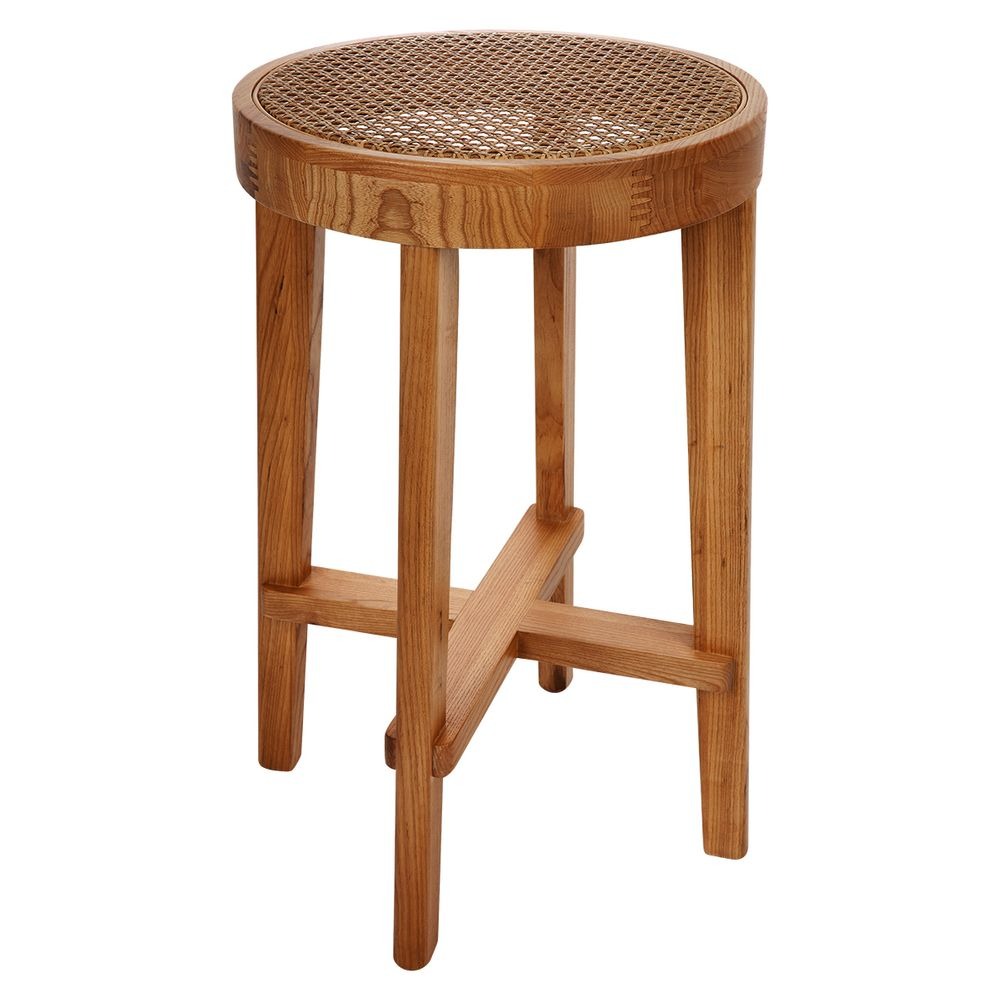 Cape Byron Rattan Kitchen Stool Natural, 43cm W x 38cm D x 65cm H (RRP $649) - Image 2