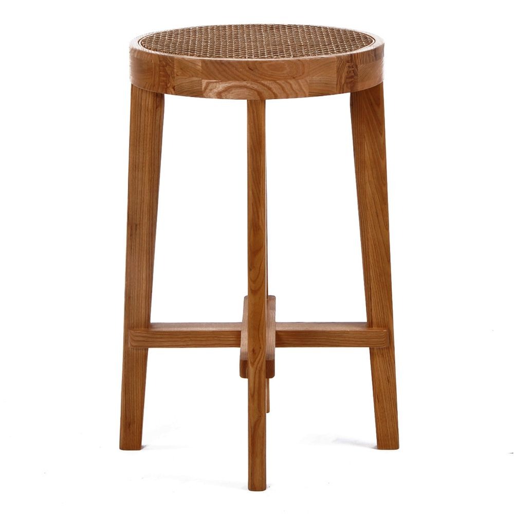 Cape Byron Rattan Kitchen Stool Natural, 43cm W x 38cm D x 65cm H (RRP $649) - Image 3