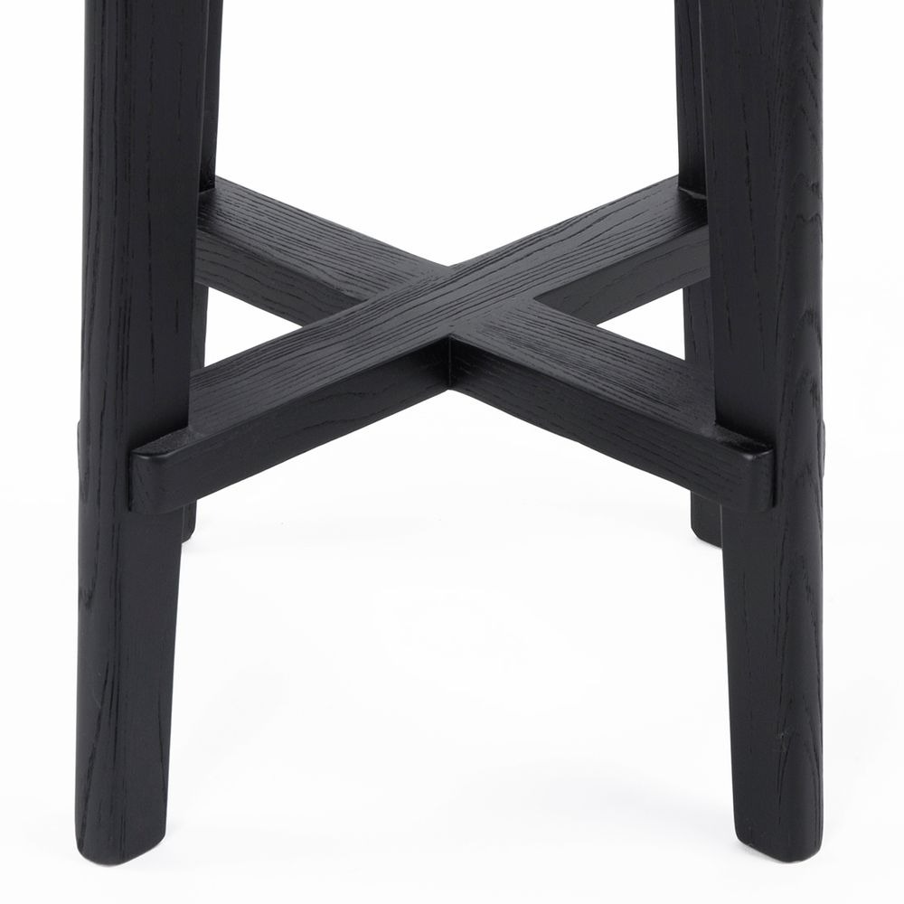 Cape Byron Rattan Kitchen Stool Black, 43cm W x 38cm D x 65cm H (RRP $649) - Image 4