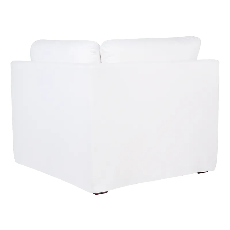 Birkshire Slip Cover Corner Seat Chair White Linen, 96cm W x 96cm D x 85cm H (RRP $2189) - Image 4