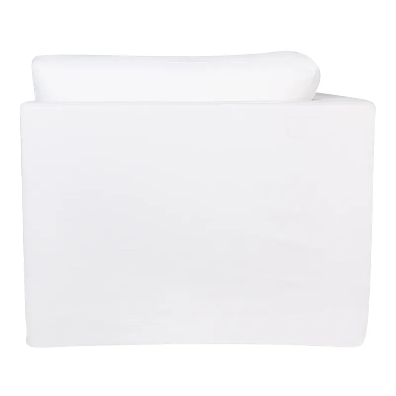 Birkshire Slip Cover Corner Seat Chair White Linen, 96cm W x 96cm D x 85cm H (RRP $2189) - Image 5