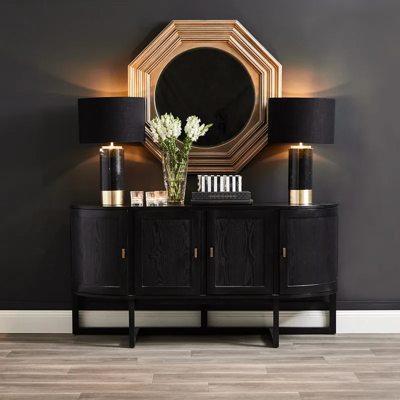 Theodore Buffet Black 160cm W x 45cm D x 80cm H (RRP $3509) - Image 2