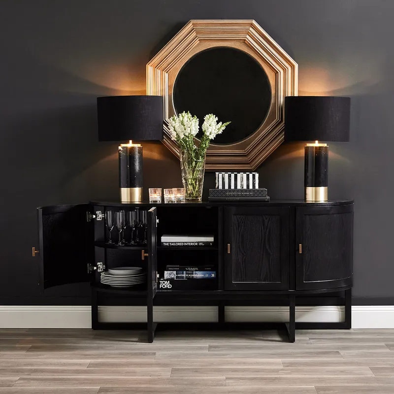 Theodore Buffet Black 160cm W x 45cm D x 80cm H (RRP $3509) - Image 4