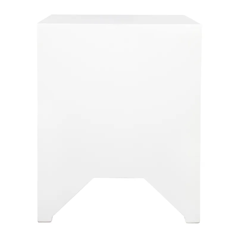 Ariana Bedside Table Small White, 50cm W x 40cm D x 65cm H (RRP $1155) - Image 6