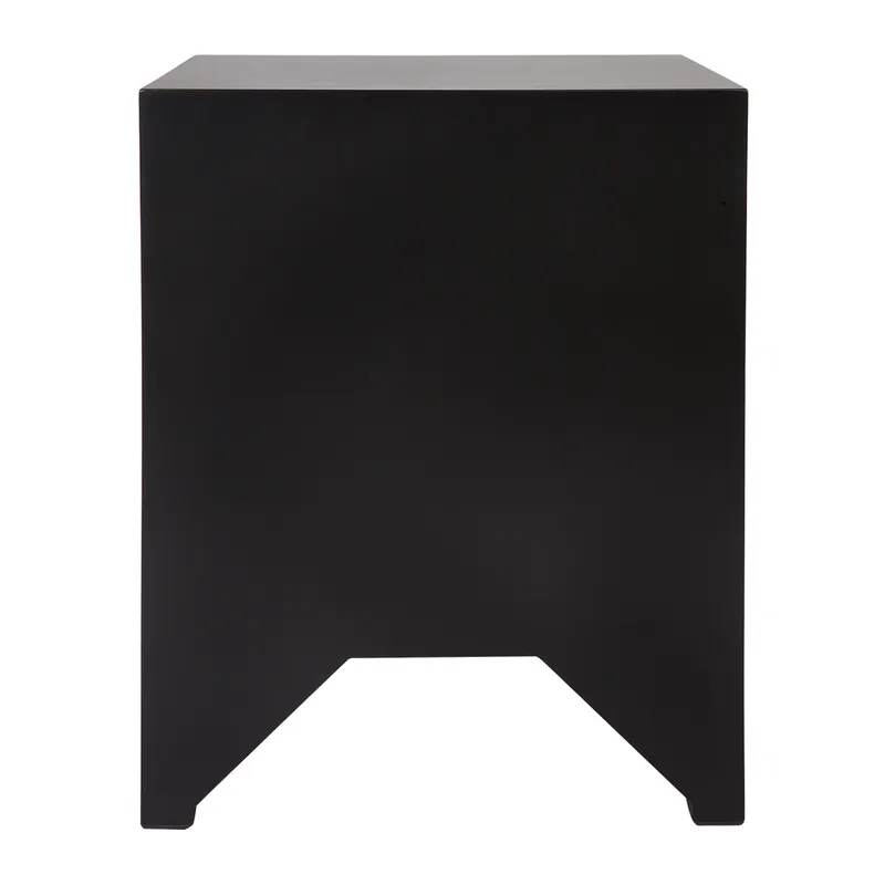 Ariana Bedside Table Small Black, 50cm W x 40cm D x 65cm H (RRP $1155) - Image 5