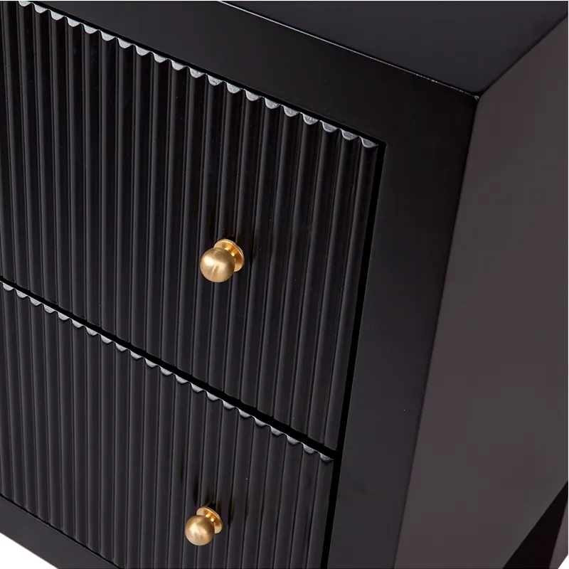 Ariana Bedside Table Small Black, 50cm W x 40cm D x 65cm H (RRP $1155) - Image 6