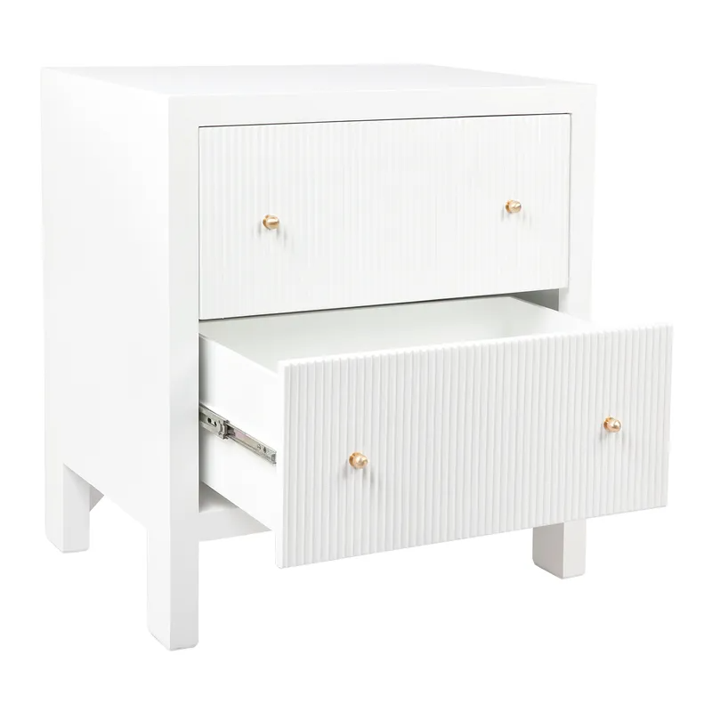 Ariana Bedside Table Large White, 67cm W x 50cm D x 76cm H (RRP $1375) - Image 5