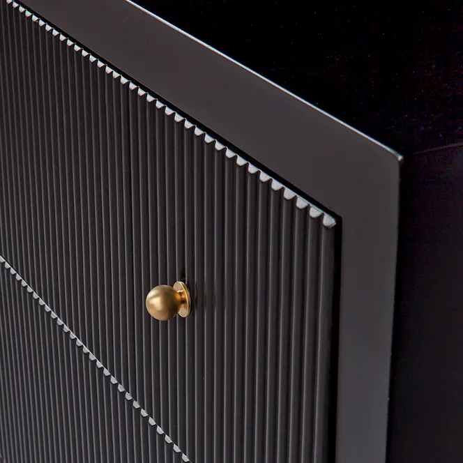 Ariana 6 Drawer Chest Black, 160cm W x 40cm D x 83cm H (RRP $2849) - Image 6