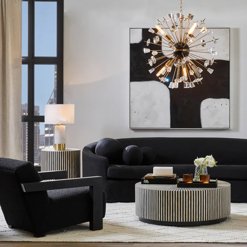 Makayla Side Table Black, 50cm Dia x 60cm H (RRP $2189) - Image 4