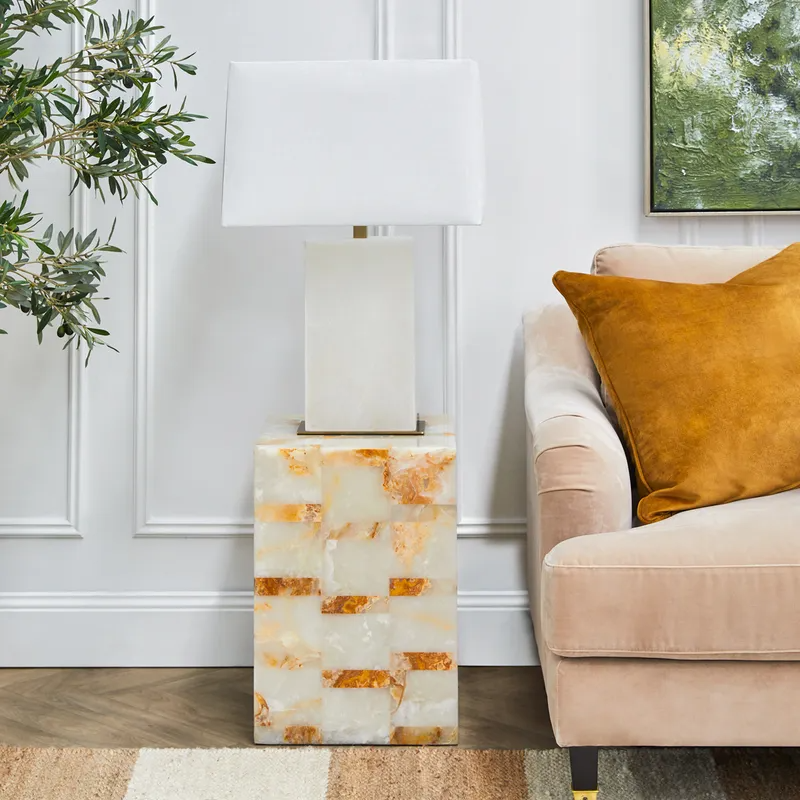 Hendrix Onyx Side Table, 35cm W x 35cm D x 50cm H (RRP $1331) - Image 4